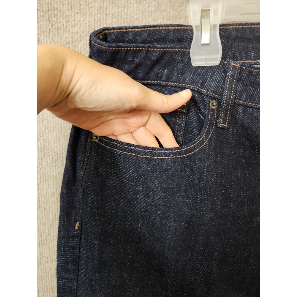 Old Navy Mid Rise Bootcut Jeans Womens 18 Tall Blue Dark Wash NEW - Picture 2 of 8